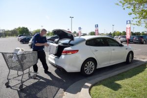 Curbside service. Library services